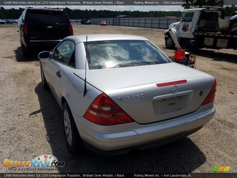 1998 Mercedes-Benz SLK 230 Kompressor Roadster Brilliant Silver Metallic / Black Photo #3