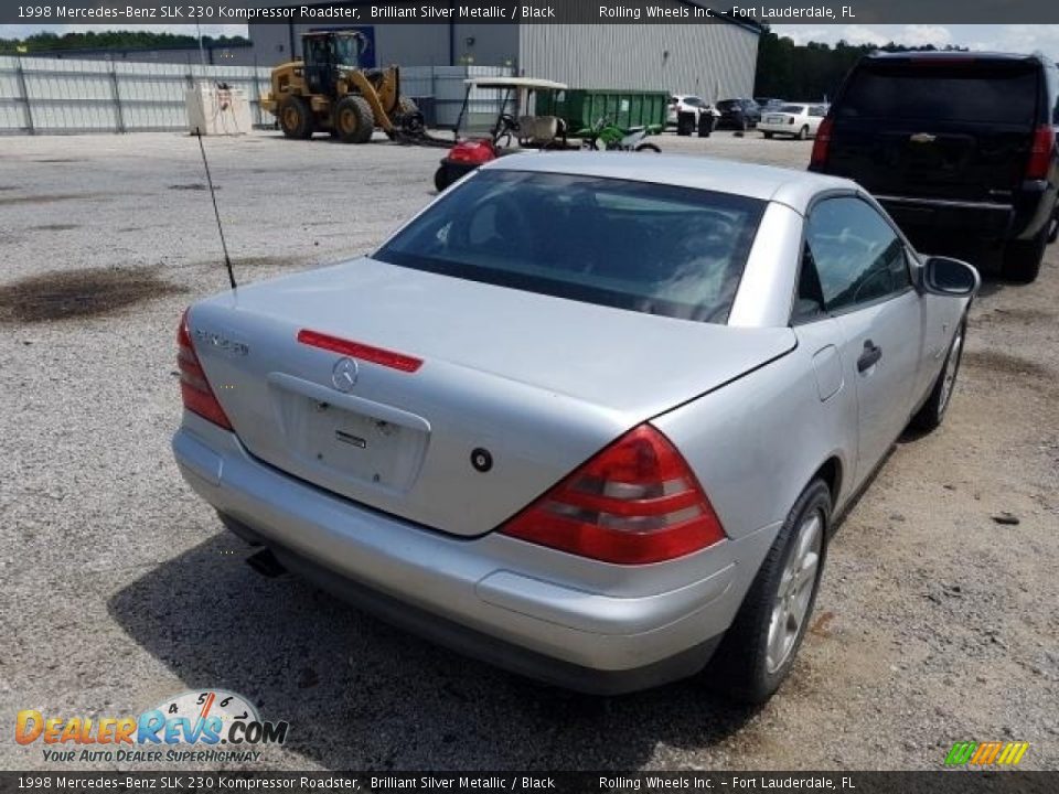 1998 Mercedes-Benz SLK 230 Kompressor Roadster Brilliant Silver Metallic / Black Photo #4