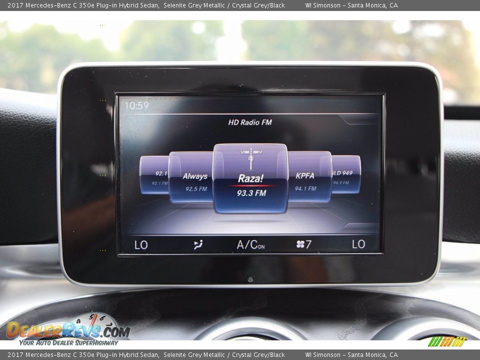 2017 Mercedes-Benz C 350e Plug-in Hybrid Sedan Selenite Grey Metallic / Crystal Grey/Black Photo #24