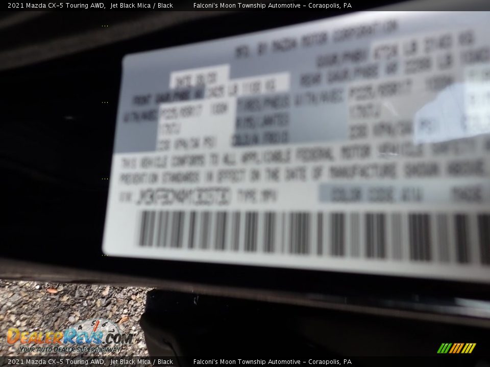 2021 Mazda CX-5 Touring AWD Jet Black Mica / Black Photo #12