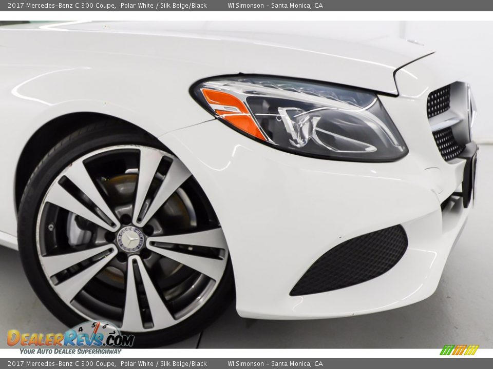 2017 Mercedes-Benz C 300 Coupe Polar White / Silk Beige/Black Photo #2