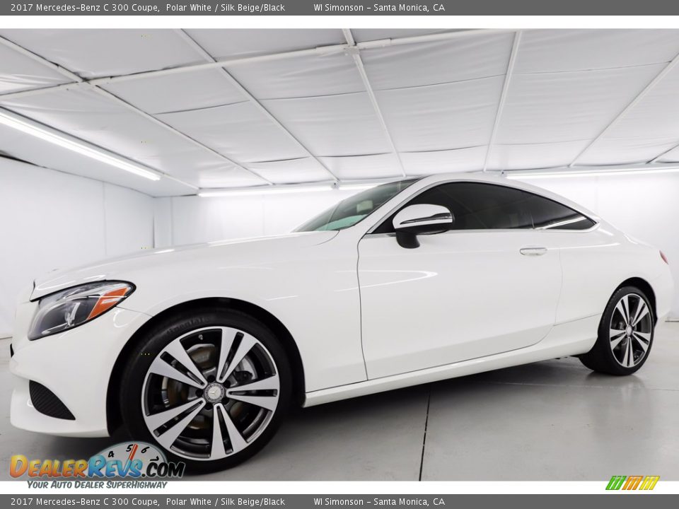 2017 Mercedes-Benz C 300 Coupe Polar White / Silk Beige/Black Photo #13