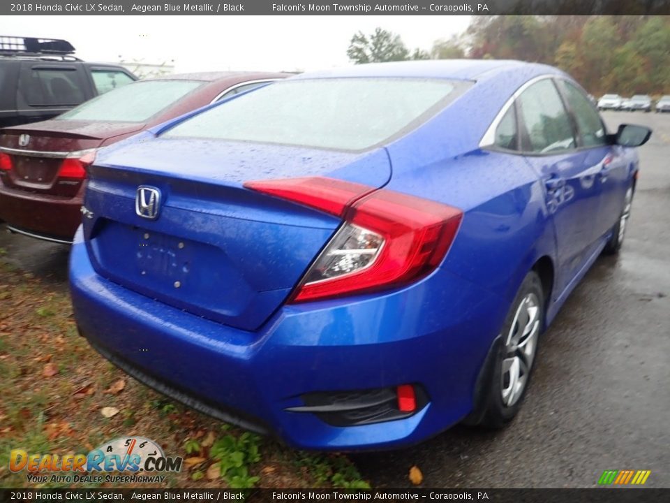 2018 Honda Civic LX Sedan Aegean Blue Metallic / Black Photo #4