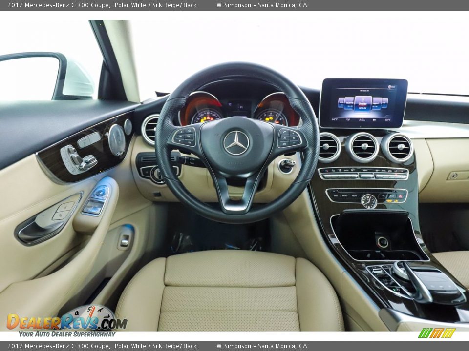 2017 Mercedes-Benz C 300 Coupe Polar White / Silk Beige/Black Photo #23