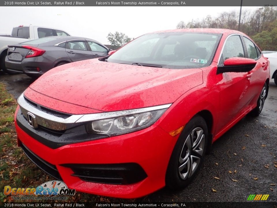 2018 Honda Civic LX Sedan Rallye Red / Black Photo #1