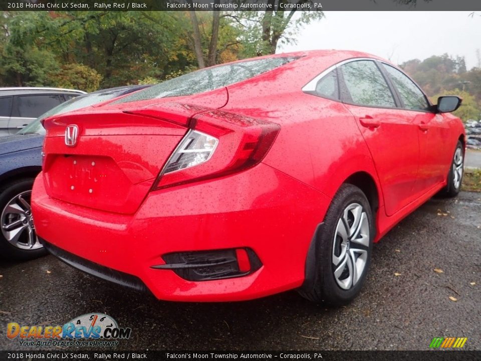 2018 Honda Civic LX Sedan Rallye Red / Black Photo #4