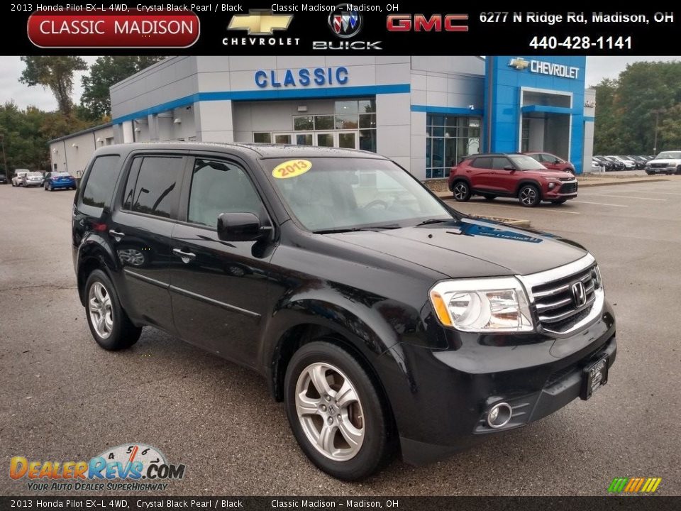 2013 Honda Pilot EX-L 4WD Crystal Black Pearl / Black Photo #1