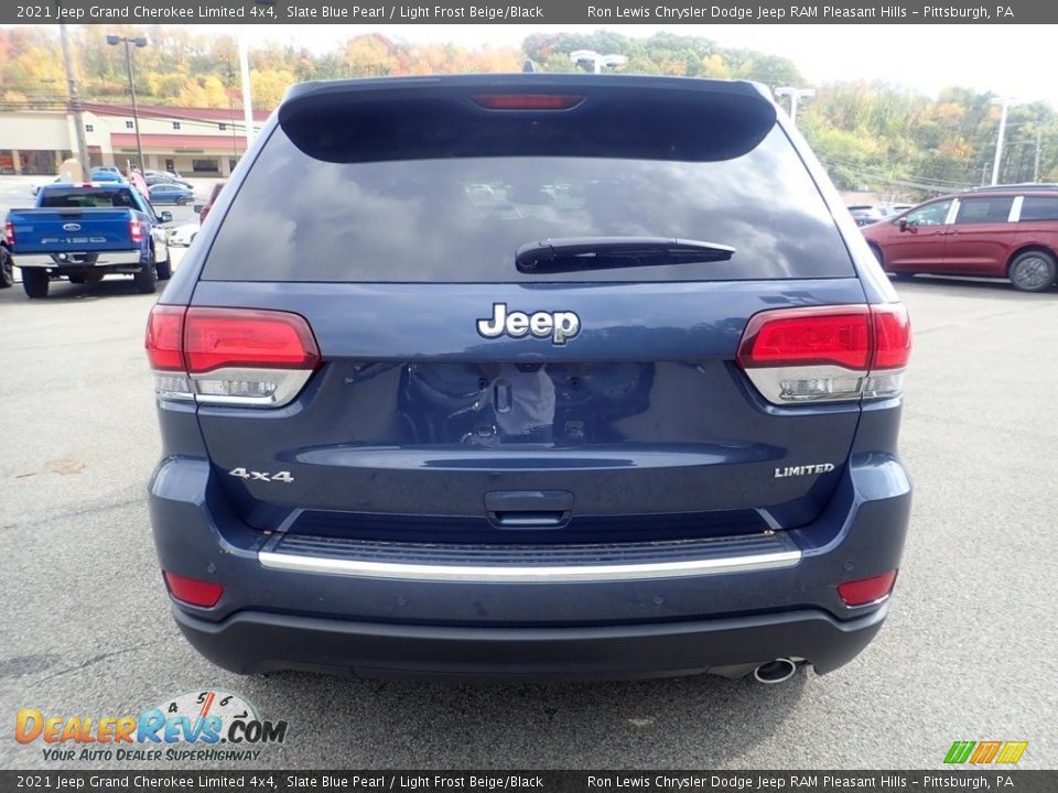 2021 Jeep Grand Cherokee Limited 4x4 Slate Blue Pearl / Light Frost Beige/Black Photo #10