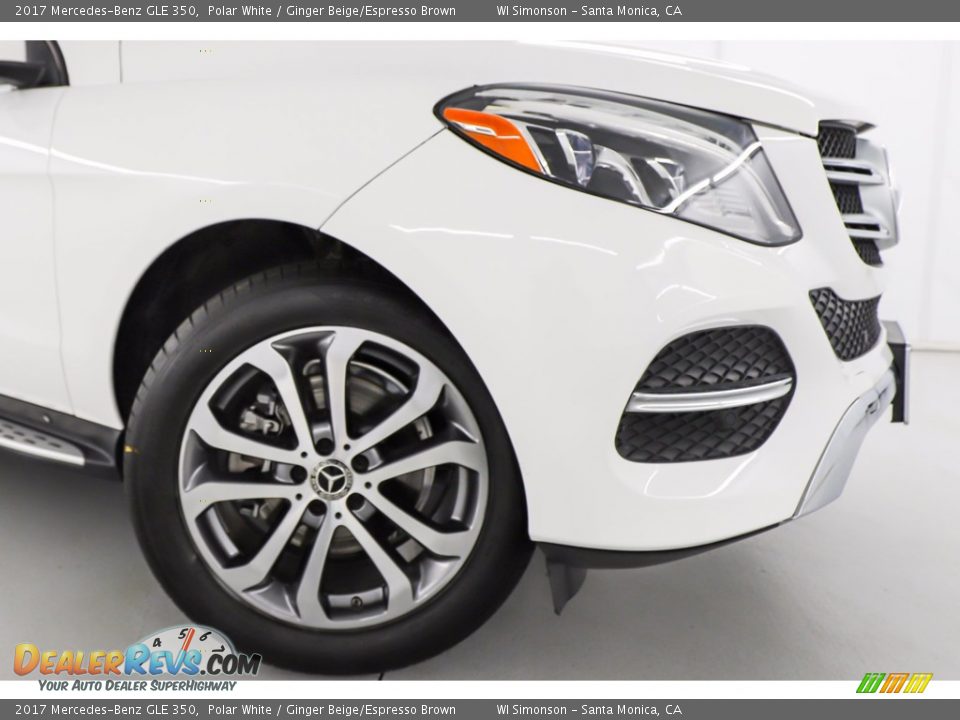 2017 Mercedes-Benz GLE 350 Polar White / Ginger Beige/Espresso Brown Photo #2