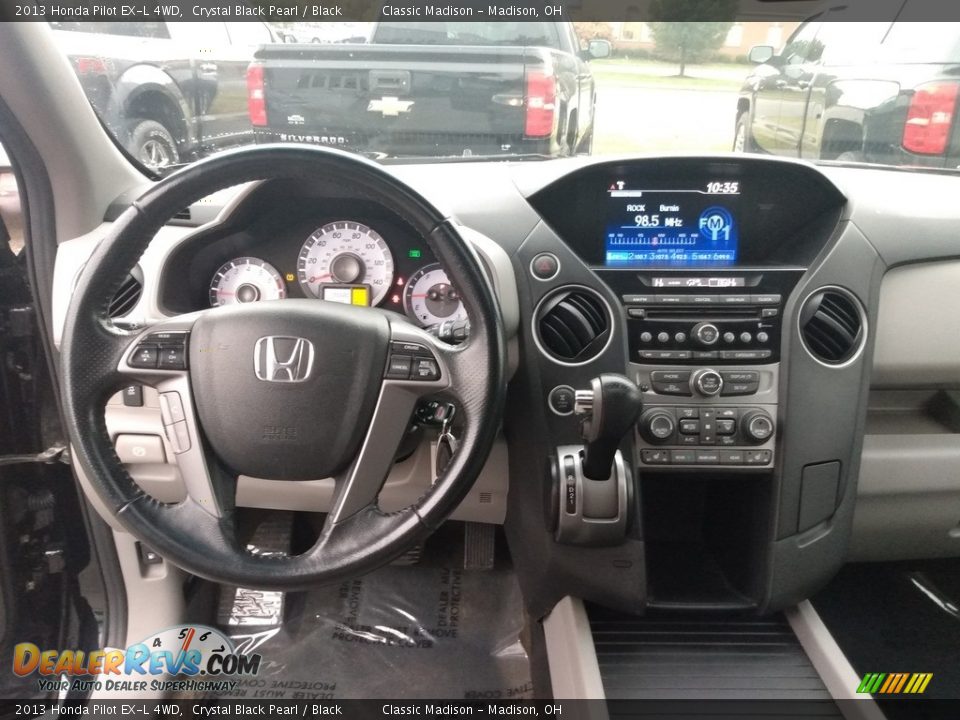 2013 Honda Pilot EX-L 4WD Crystal Black Pearl / Black Photo #3
