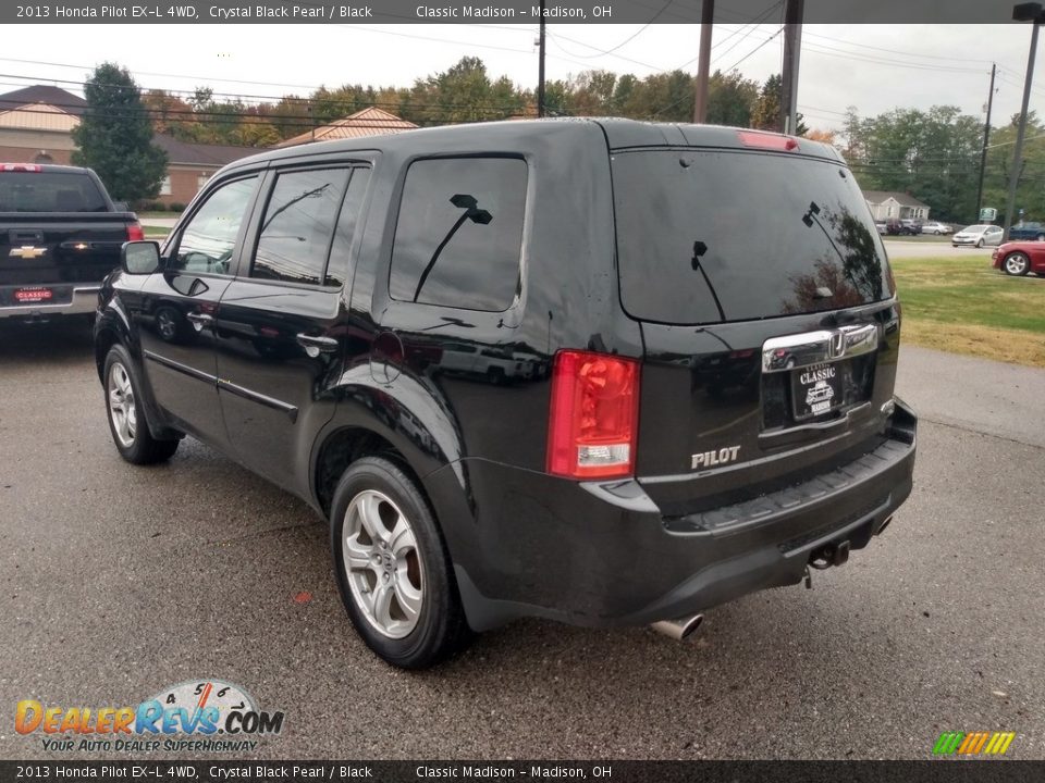 2013 Honda Pilot EX-L 4WD Crystal Black Pearl / Black Photo #6