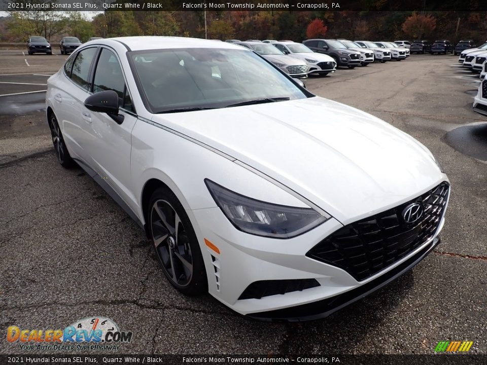 2021 Hyundai Sonata SEL Plus Quartz White / Black Photo #3