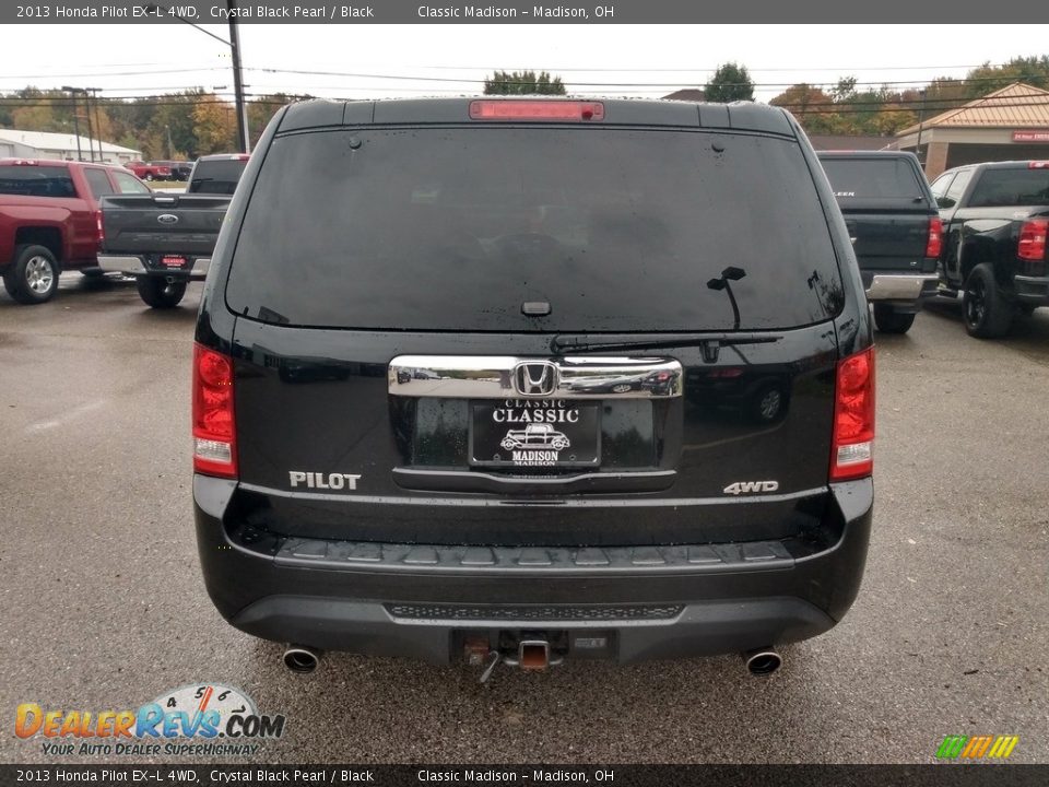 2013 Honda Pilot EX-L 4WD Crystal Black Pearl / Black Photo #7