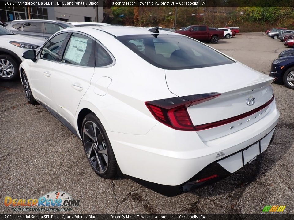 2021 Hyundai Sonata SEL Plus Quartz White / Black Photo #6