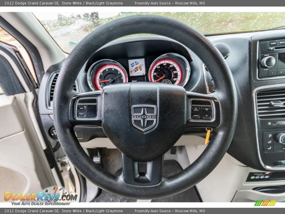 2012 Dodge Grand Caravan SE Stone White / Black/Light Graystone Photo #34