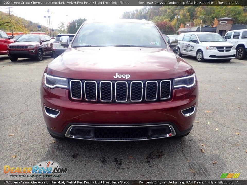 2021 Jeep Grand Cherokee Limited 4x4 Velvet Red Pearl / Light Frost Beige/Black Photo #2