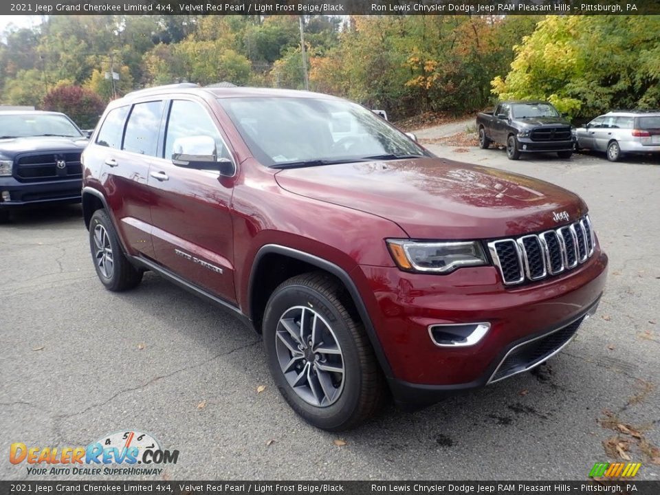 2021 Jeep Grand Cherokee Limited 4x4 Velvet Red Pearl / Light Frost Beige/Black Photo #3