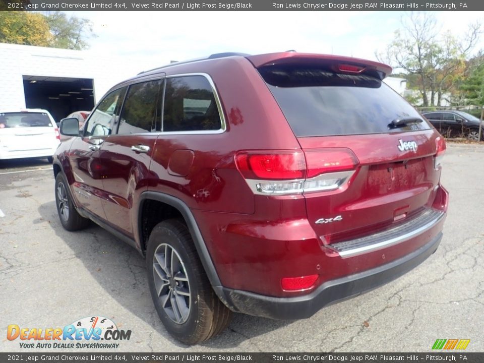 2021 Jeep Grand Cherokee Limited 4x4 Velvet Red Pearl / Light Frost Beige/Black Photo #8