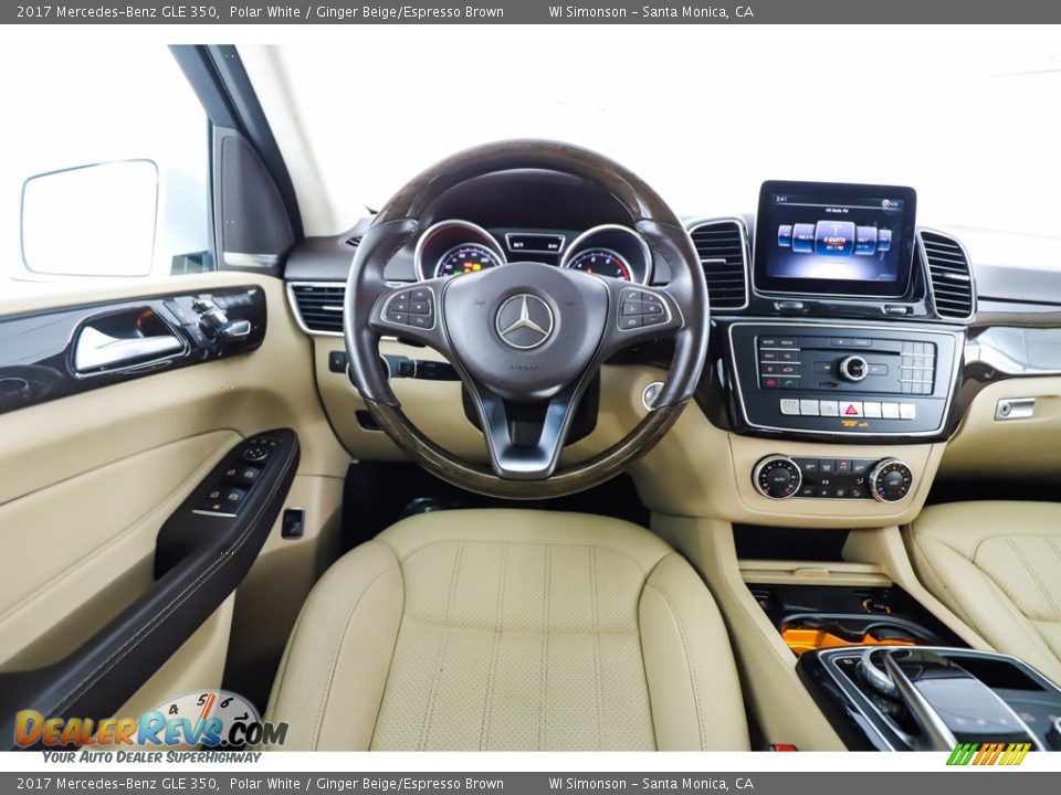 2017 Mercedes-Benz GLE 350 Polar White / Ginger Beige/Espresso Brown Photo #23