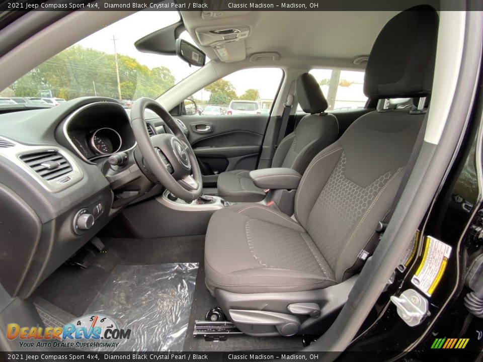 2021 Jeep Compass Sport 4x4 Diamond Black Crystal Pearl / Black Photo #2