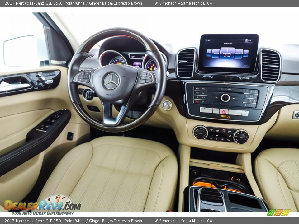 2017 Mercedes-Benz GLE 350 Polar White / Ginger Beige/Espresso Brown Photo #26