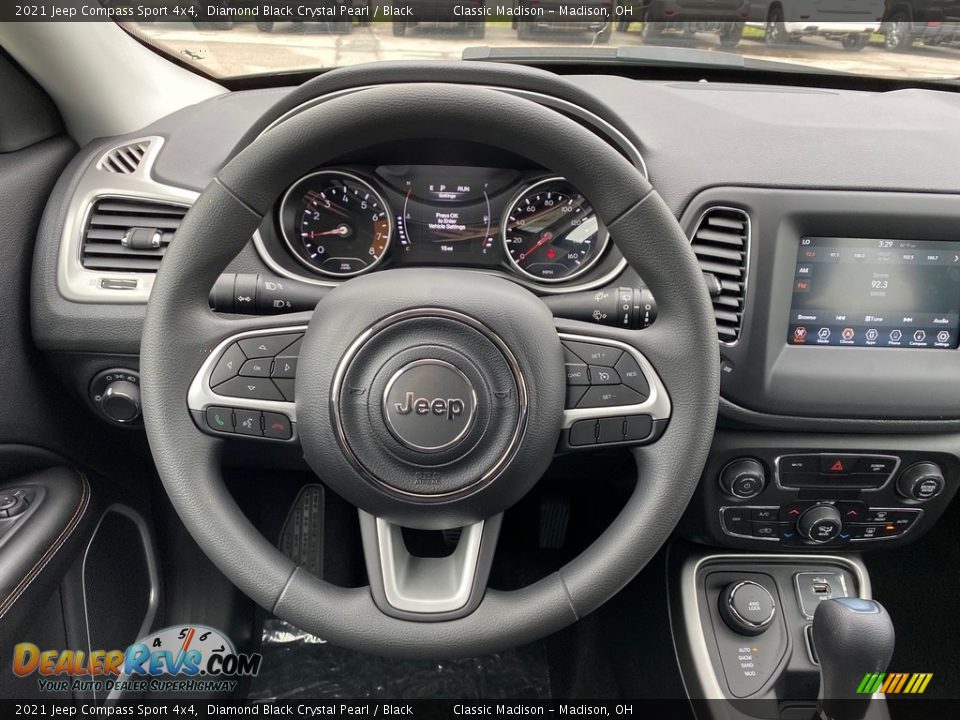 2021 Jeep Compass Sport 4x4 Diamond Black Crystal Pearl / Black Photo #5