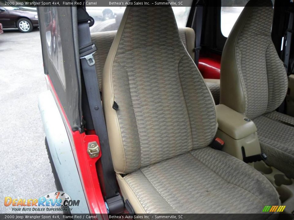 2000 Jeep Wrangler Sport 4x4 Flame Red / Camel Photo #7