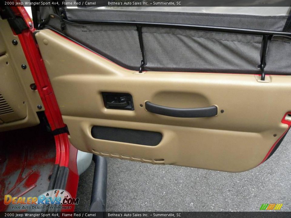 2000 Jeep Wrangler Sport 4x4 Flame Red / Camel Photo #8