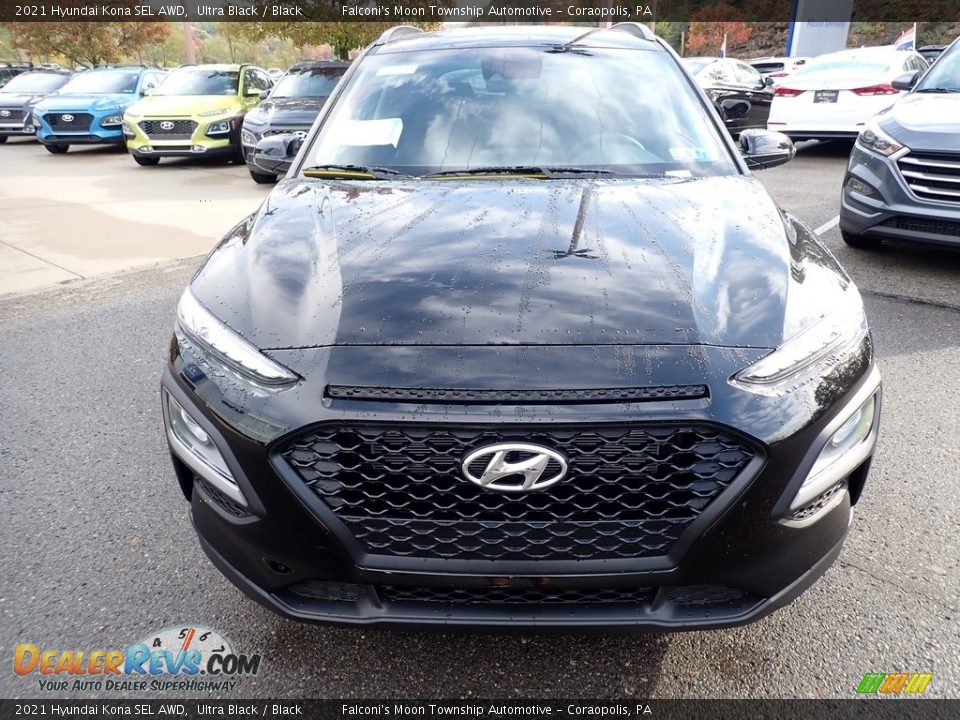 2021 Hyundai Kona SEL AWD Ultra Black / Black Photo #4