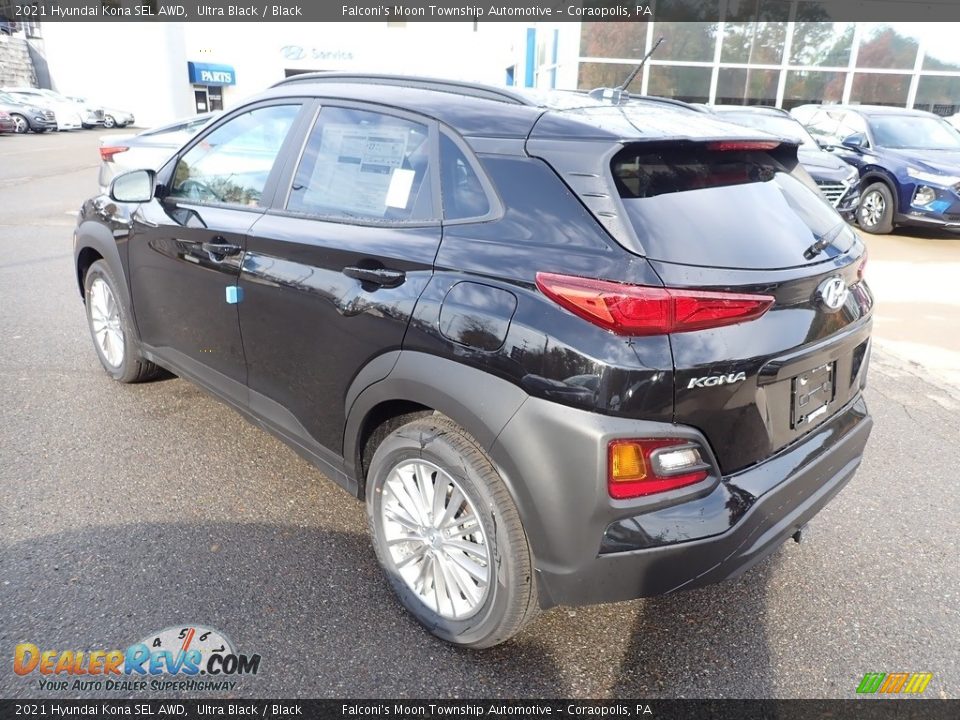 2021 Hyundai Kona SEL AWD Ultra Black / Black Photo #6