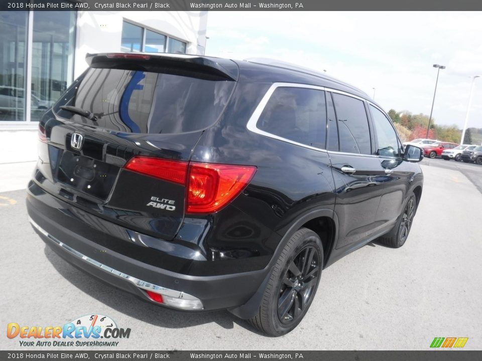 2018 Honda Pilot Elite AWD Crystal Black Pearl / Black Photo #9