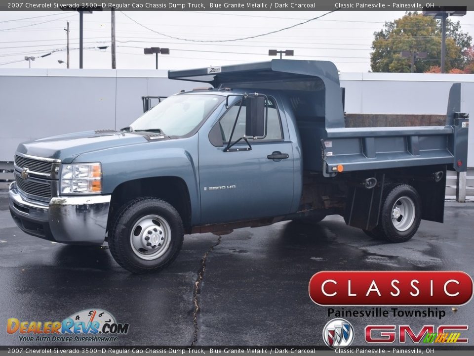 2007 Chevrolet Silverado 3500HD Regular Cab Chassis Dump Truck Blue Granite Metallic / Dark Charcoal Photo #1