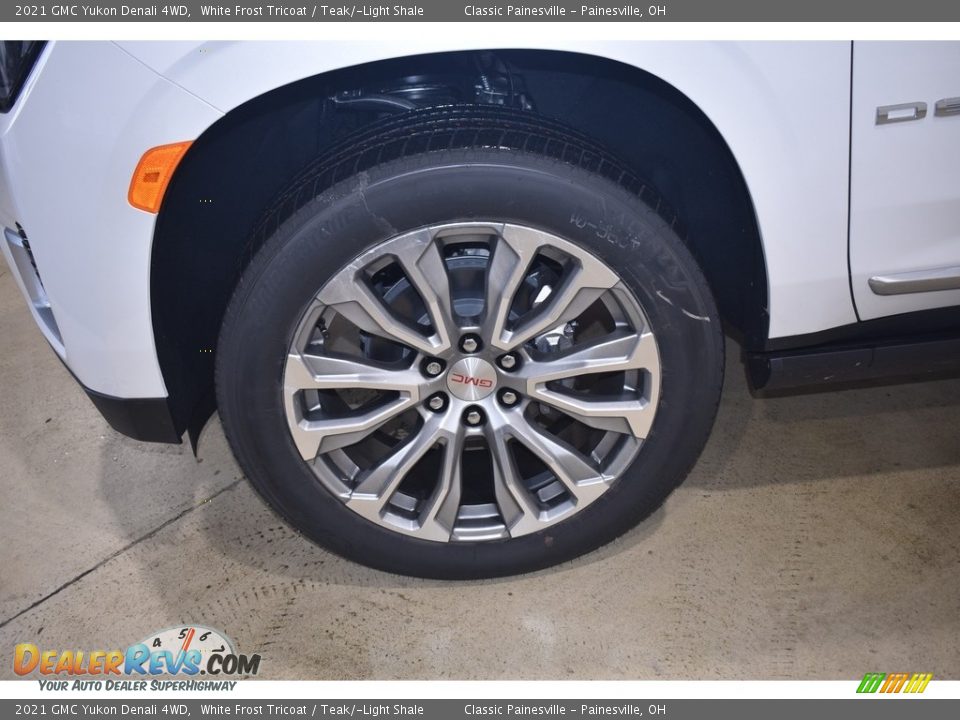 2021 GMC Yukon Denali 4WD White Frost Tricoat / Teak/­Light Shale Photo #5