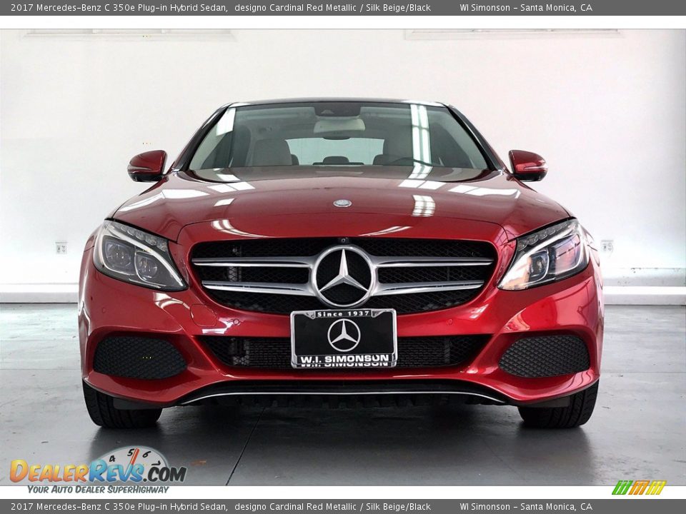 2017 Mercedes-Benz C 350e Plug-in Hybrid Sedan designo Cardinal Red Metallic / Silk Beige/Black Photo #2