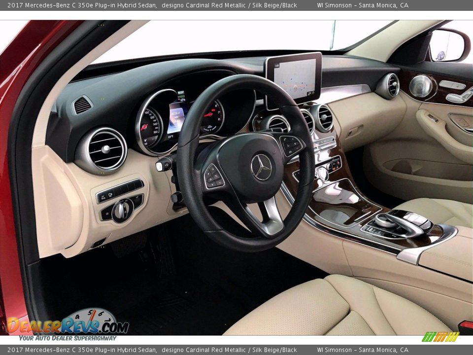 Silk Beige/Black Interior - 2017 Mercedes-Benz C 350e Plug-in Hybrid Sedan Photo #14