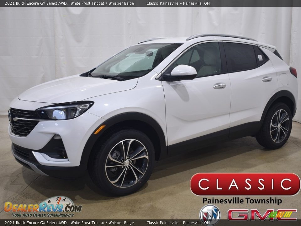 2021 Buick Encore GX Select AWD White Frost Tricoat / Whisper Beige Photo #1