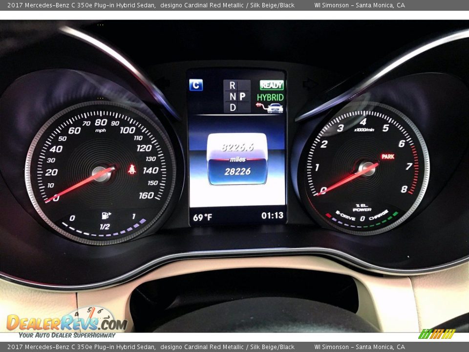 2017 Mercedes-Benz C 350e Plug-in Hybrid Sedan Gauges Photo #23