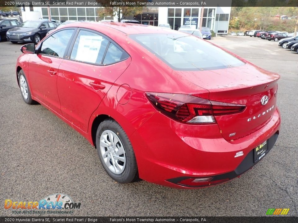 2020 Hyundai Elantra SE Scarlet Red Pearl / Beige Photo #6