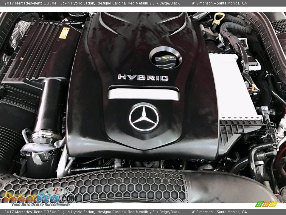 2017 Mercedes-Benz C 350e Plug-in Hybrid Sedan designo Cardinal Red Metallic / Silk Beige/Black Photo #32