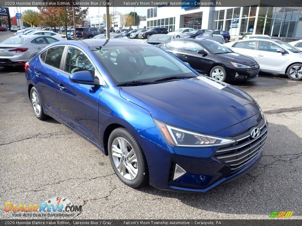 2020 Hyundai Elantra Value Edition Lakeside Blue / Gray Photo #3