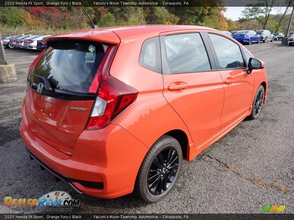 2020 Honda Fit Sport Orange Fury / Black Photo #5