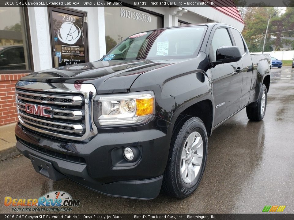 2016 GMC Canyon SLE Extended Cab 4x4 Onyx Black / Jet Black Photo #2