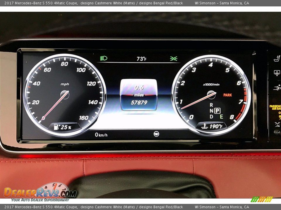 2017 Mercedes-Benz S 550 4Matic Coupe Gauges Photo #23