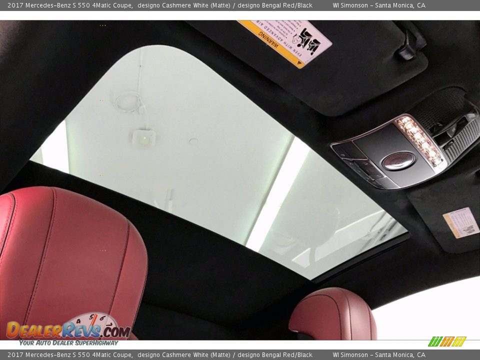 Sunroof of 2017 Mercedes-Benz S 550 4Matic Coupe Photo #25