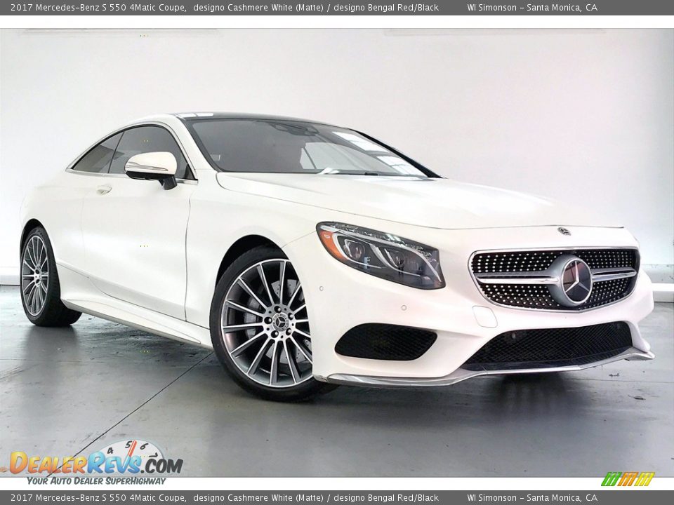 Front 3/4 View of 2017 Mercedes-Benz S 550 4Matic Coupe Photo #34