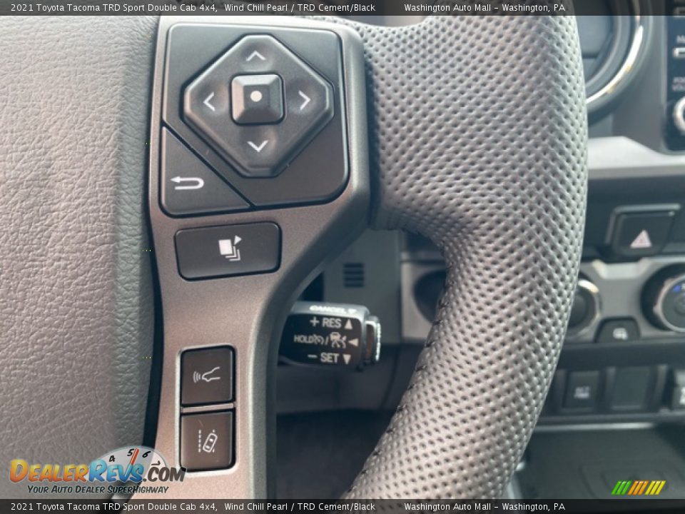 2021 Toyota Tacoma TRD Sport Double Cab 4x4 Wind Chill Pearl / TRD Cement/Black Photo #10