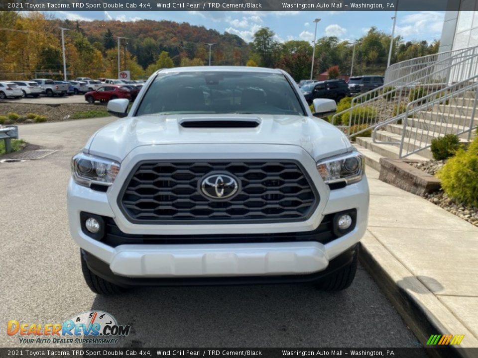 2021 Toyota Tacoma TRD Sport Double Cab 4x4 Wind Chill Pearl / TRD Cement/Black Photo #14