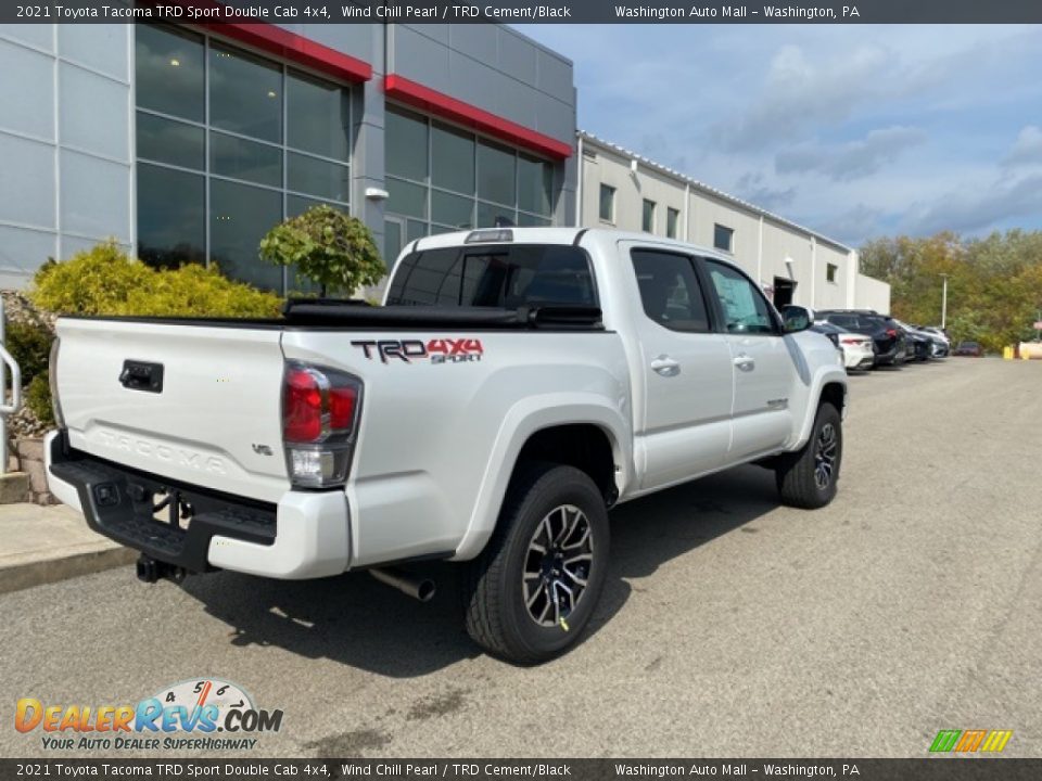 2021 Toyota Tacoma TRD Sport Double Cab 4x4 Wind Chill Pearl / TRD Cement/Black Photo #17