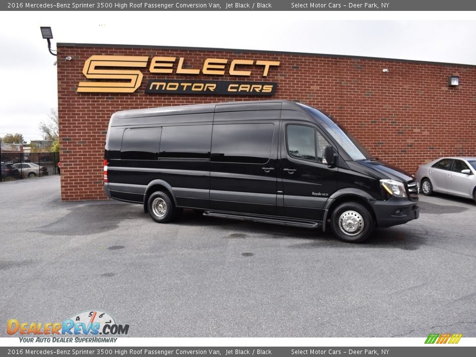 Jet Black 2016 Mercedes-Benz Sprinter 3500 High Roof Passenger Conversion Van Photo #3