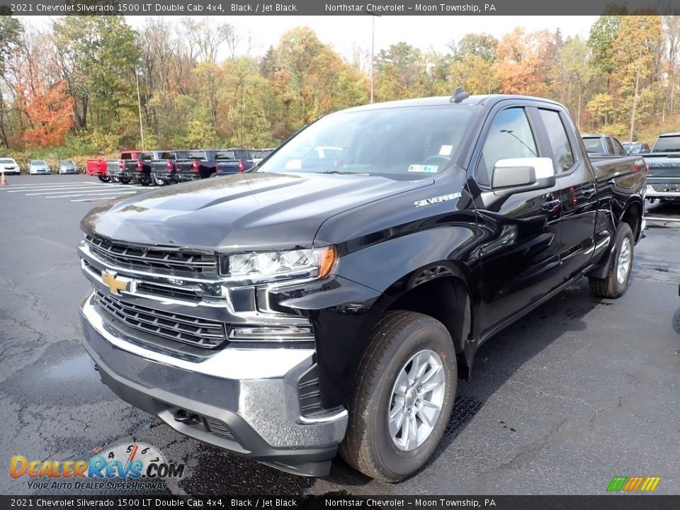 2021 Chevrolet Silverado 1500 LT Double Cab 4x4 Black / Jet Black Photo #1